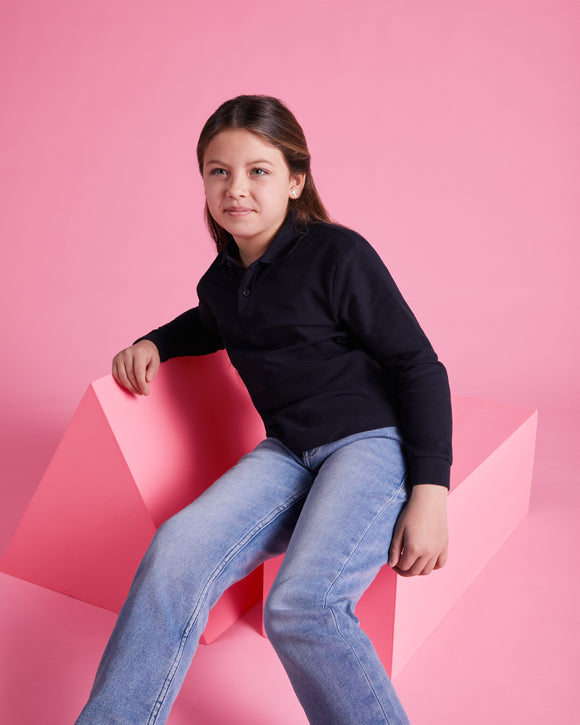 6635 Polo Estrella Kids Manga Larga