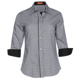 Camisa Mujer Cuello Camisero Manga 3/4 Plaid - 960151