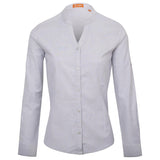 Camisa Mujer Cuello Mao Manga Larga Oxford - 990225