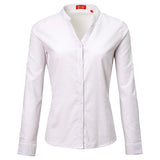 Camisa Mujer Cuello Mao Manga Larga Oxford - 990225